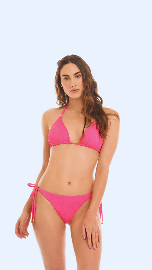 FUSHIA TRIANGLE BIKINI SWIMSUIT