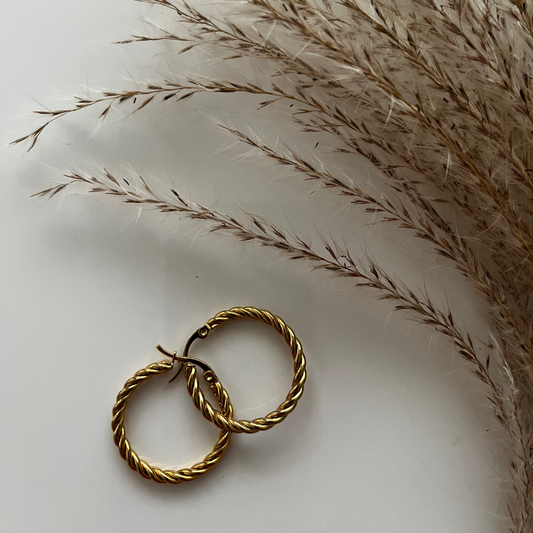 Golden Hoops Medium